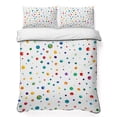 thumbnail image 1 of Full Quilt Set 78''x90'', Colorful Polka Dot Lightweight Summer Bedspread Coverlet Set with 2 Pillow Shams, Rainbow Point Vibrant Breathable All Season Quilt Bedding for Bedroom/Guest Room, 1 of 9