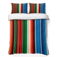 thumbnail image 1 of Full Quilt Set 78''x90'', Mexican Serape Lightweight Bedspread Coverlet Set with 2 Pillow Shams, Colorful Stripes Vertical Lines Abstract Breathable All Season Quilt Bedding for Bedroom/Guest Room, 1 of 9