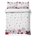 thumbnail image 1 of Full Quilt Set 78''x90'', Red Blue Star 4th of July Lightweight Bedspread Coverlet Set with 2 Pillow Shams, Independence Day Fireworks Breathable All Season Quilt Bedding for Bedroom/Guest Room, 1 of 9