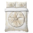 thumbnail image 1 of Full Quilt Set 78''x90'', Sand Dollar Coastal Lightweight Summer Bedspread Coverlet Set with 2 Pillow Shams, Summer Beach Beige Ocean Breathable All Season Quilt Bedding for Bedroom/Guest Room, 1 of 9