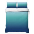 thumbnail image 1 of Full Quilt Set 78''x90'', Teal Blue Ombre Lightweight Bedspread Coverlet Set with 2 Pillow Shams, Modern Abstract Art Gradient Breathable All Season Quilt Bedding for Bedroom/Guest Room, 1 of 9
