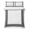 thumbnail image 1 of Full Quilt Set 78''x90'', White Greek Key Lightweight Bedspread Coverlet Set with 2 Pillow Shams, Geometric Greece Ancient Farmhouse Geo Breathable All Season Quilt Bedding for Bedroom/Guest Room, 1 of 9