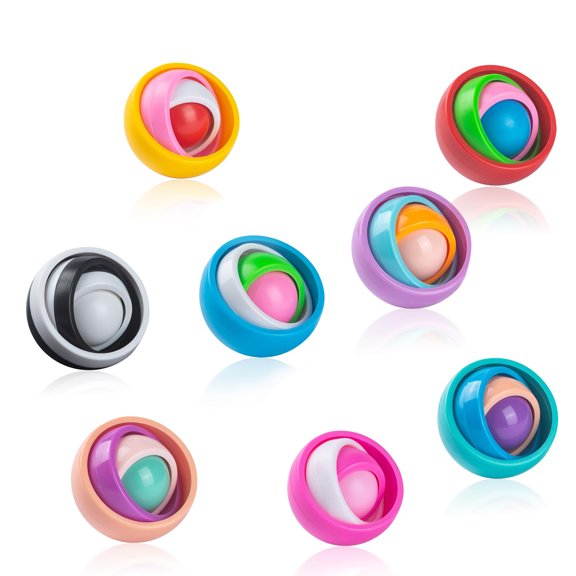Full RS Fidget Gyroscope Set, Infinite Flip Decompression Fingertip Gyro 8PCS