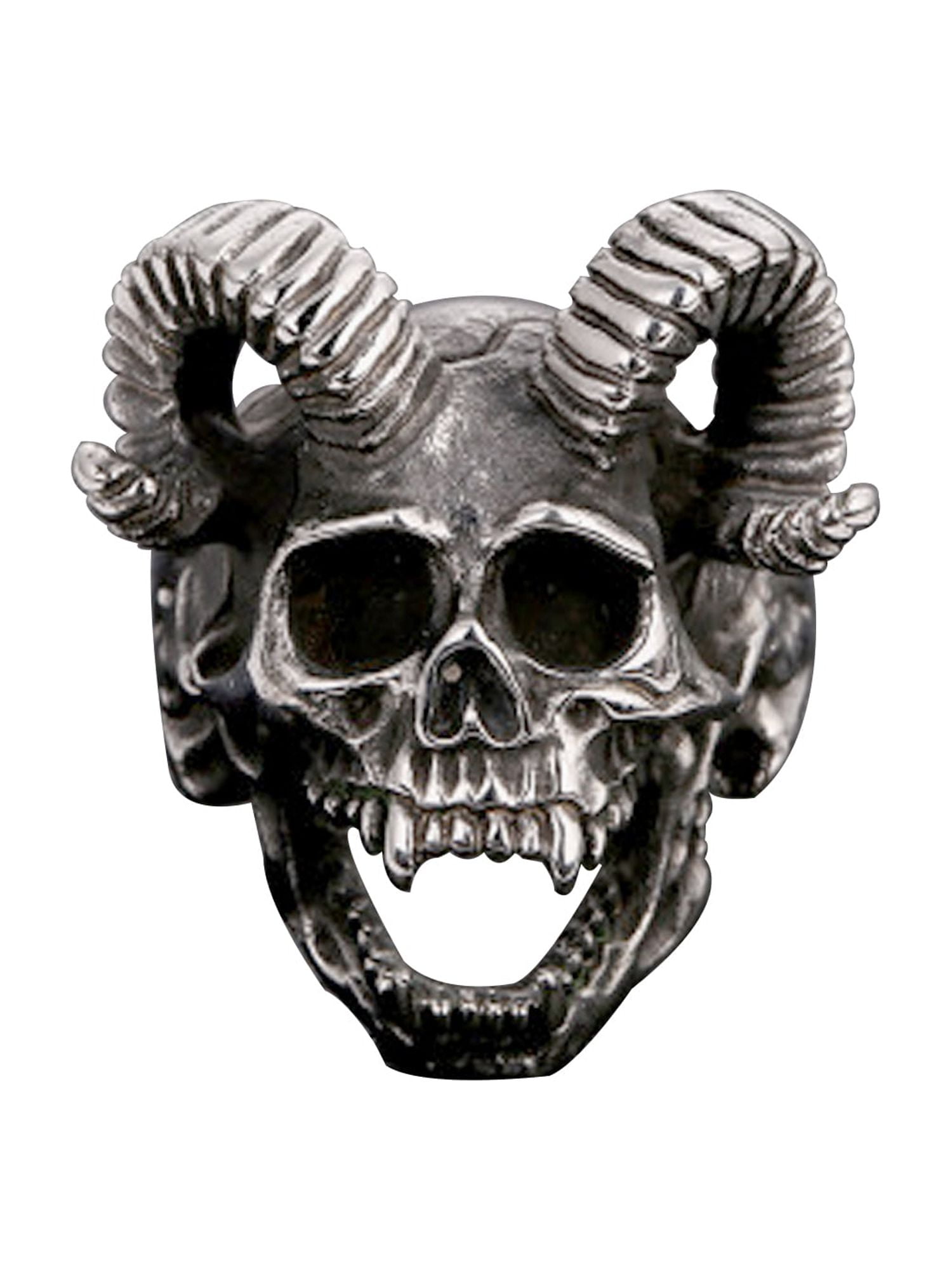 Skull ring with sale horns