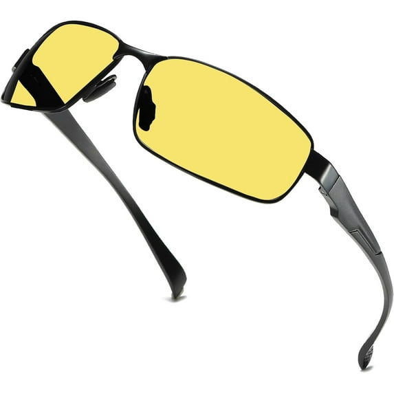 Full Reader Polarized Night Vision Sunglasses Mens Vintage Metal Frame Driving Square Reading Glasses Summer Outdoor Sports Full Gray Lens Reading Sunglasses