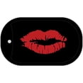 thumbnail image 1 of Full Red Lips Novelty Metal Dog Tag Necklace DT-4184 2" x 1" Dog Tag (DT), 1 of 1