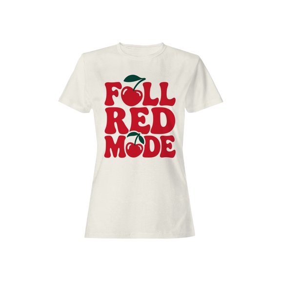 Full Red Mode Cherry Design Women's T-shirt