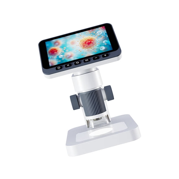 Full Resolution Kids Microscope Highlighting 4800MP Camera 4.5 Inch Screen Rechargeable And Link For Science Tests
