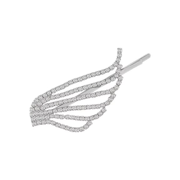 Full Rhinestone Angel Wing Hair Clips Korean Elegant Side Bang Hair Barrettes for Women