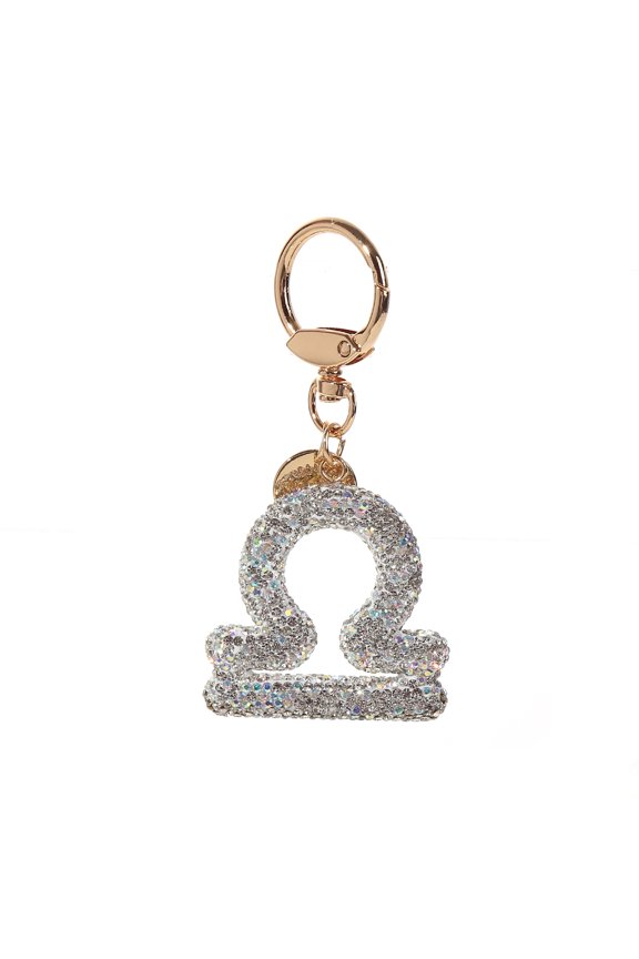 Full Rhinestone Aquarius Keychain, Zodiac Sign Pendant-Libra 9.23-10.23