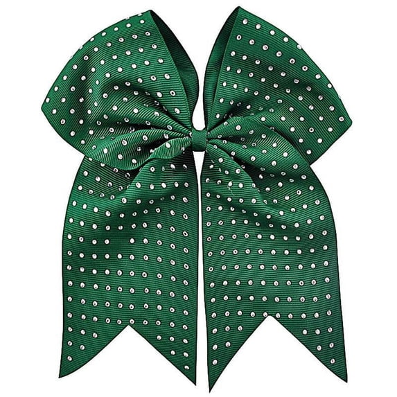 Full Rhinestone Cheer Bow - Hunter Green