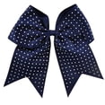 thumbnail image 1 of Full Rhinestone Cheer Bow - Navy Blue, 1 of 1