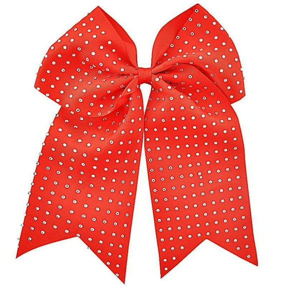 Full Rhinestone Cheer Bow - Red