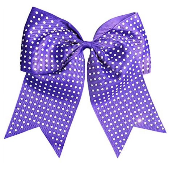Full Rhinestone Cheer Bow - Regal Purple
