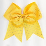 CHIXX HAIR BOWS Full Rhinestone Cheer Bow - Yellow Gold
