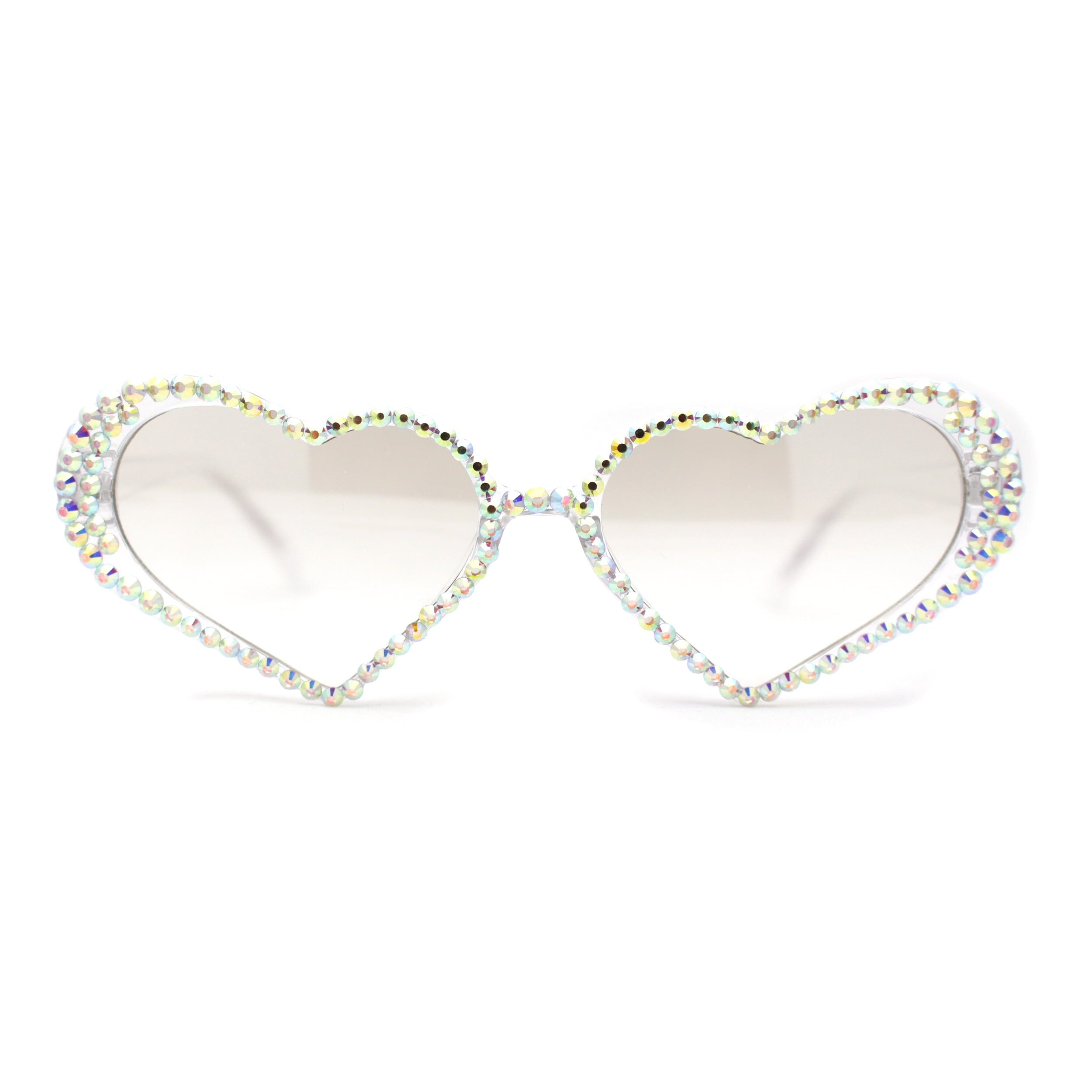 Full Rhinestone Studded Bubbly Heart Shape Cute Sunglasses  display picture 2