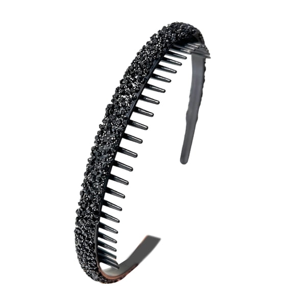 Full Rhinestones Hairband NonSlip Gentle Teeth Comb Headband Fashionable Hairhoop For Girls And Women Hair Styling