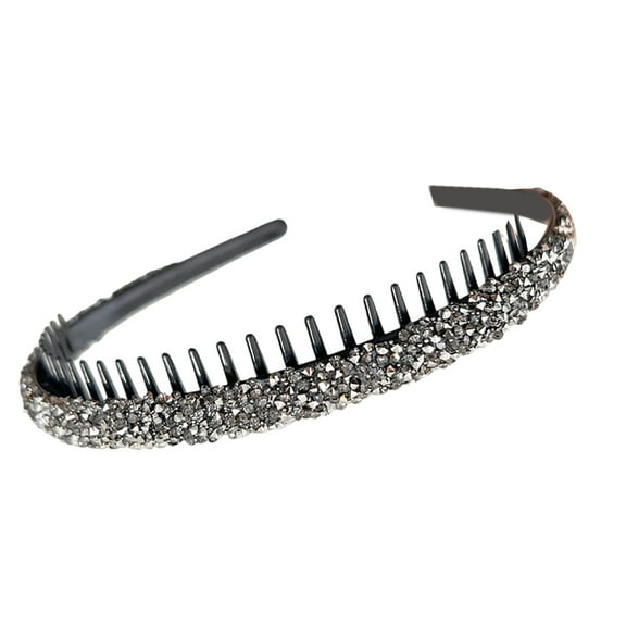 Full Rhinestones Hairband NonSlip Gentle Teeth Comb Headband Fashionable Hairhoop For Girls And Women Hair Styling