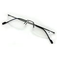 Full Rimless Lightweight Slim Sleek Low Profile Reading Glasses Thin Classy Metal Smart