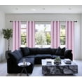 thumbnail image 1 of Full Room Darkening 100% Blackout Curtain set of 2 Panels Pink Color Top Grommets For Bedroom, Living Room Home Décor 84 inch Long, 1 of 6