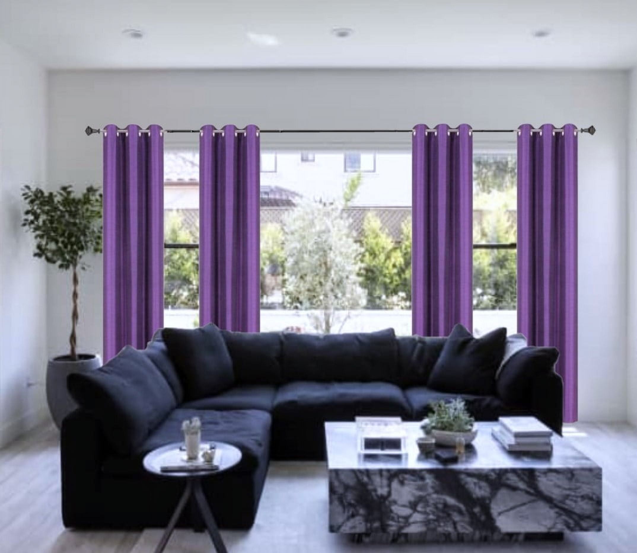 Gorgeous Home Linen Full Room Darkening Curtain Set, 2 Panels, 84 inch ...