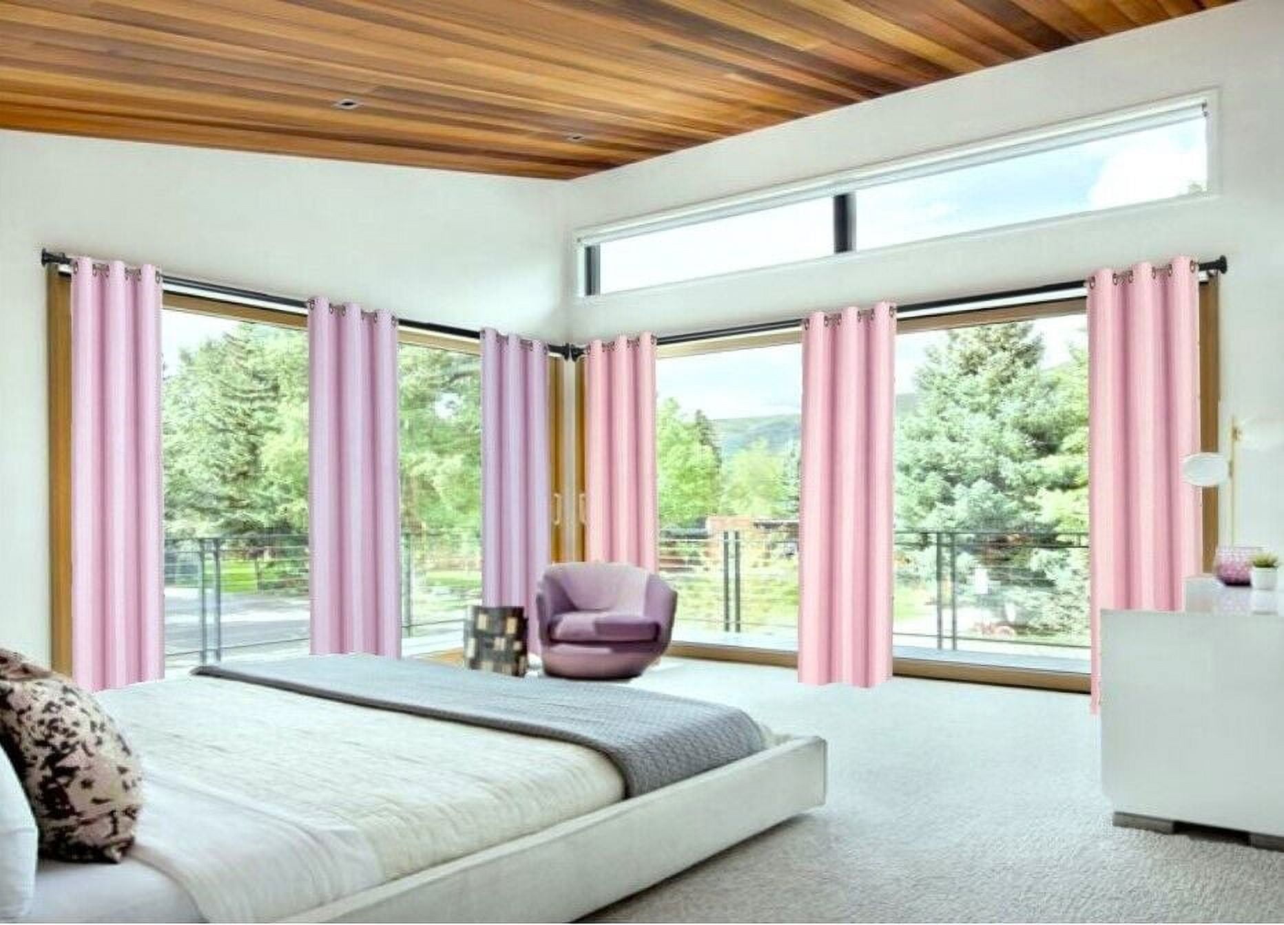 Full Room Darkening Grommets Light Pink 108" Length Adam Window Curtain Drapes for Bedroom Home Décor set of 2 Panels Blackout