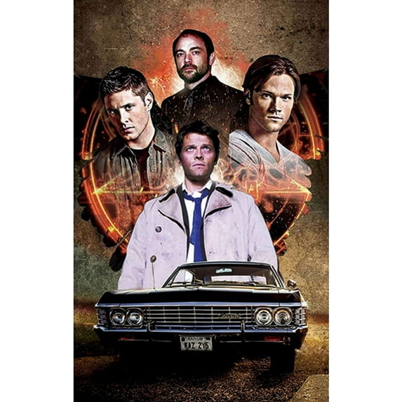 Full Round Drills Supernatural Tv Series Handsome Boy Diamond Painting Kit DIY Cross Stitch Rhinestone Mosaic Home Decoration Gift