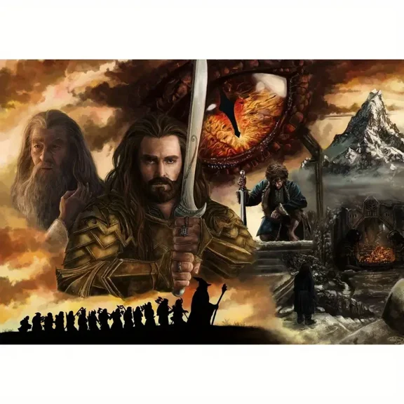 Full Round Drills The Lord of The Rings Diamond Painting Kit DIY Cross Stitch Rhinestone Mosaic Home Decoration Gift