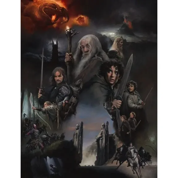 Full Round Drills The Lord of The Rings Diamond Painting Kit DIY Cross Stitch Rhinestone Mosaic Home Decoration Gift