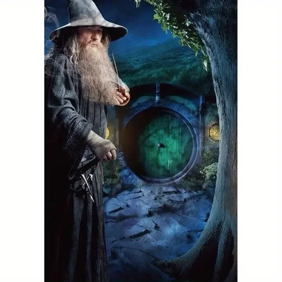 Full Round Drills The Lord of The Rings Gandalf Diamond Painting Kit DIY Cross Stitch Rhinestone Mosaic Home Decoration Gift