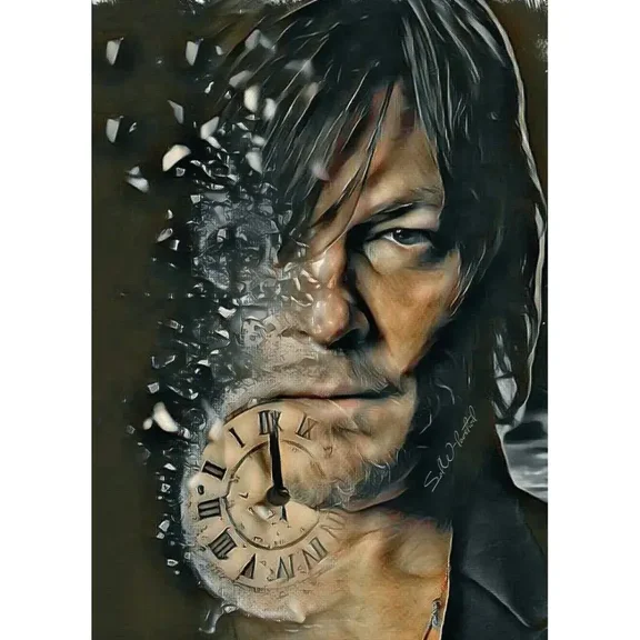Full Round Drills The Walking Dead Daryl Diamond Painting Kit DIY Cross Stitch Rhinestone Mosaic Home Decoration Gift