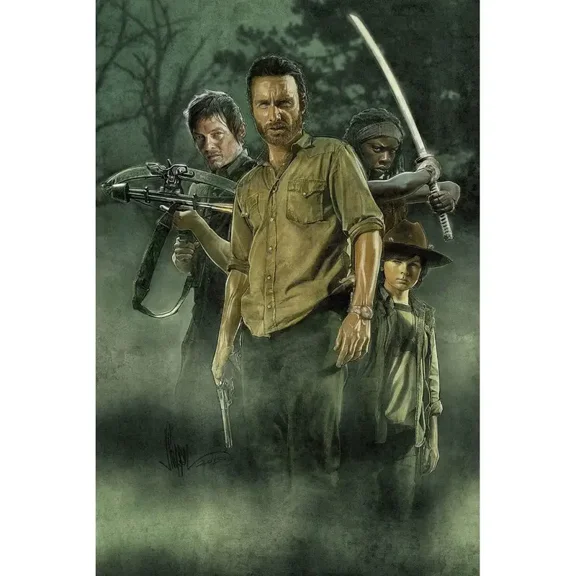 Full Round Drills The Walking Dead Diamond Painting Kit DIY Cross Stitch Rhinestone Mosaic Home Decoration Gift