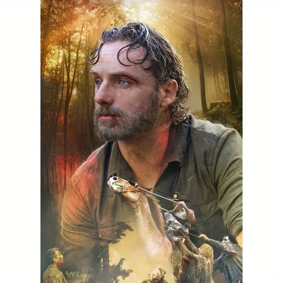Full Round Drills The Walking Dead Rick Diamond Painting Kit DIY Cross Stitch Rhinestone Mosaic Home Decoration Gift