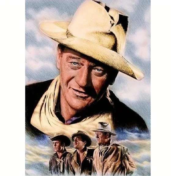 Full Round Drills Western Cowboy Diamond Painting Kit DIY Cross Stitch Rhinestone Mosaic Home Decoration Gift