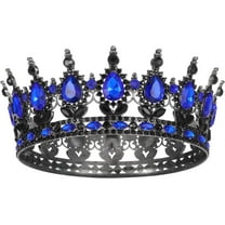 Full Round Queen Crowns Rhinestone Wedding Crowns and Tiaras for Women Costume Party Hair Accessories Princess Birthday Crystal Bridal Crowns for Prom Birthday Costume Party