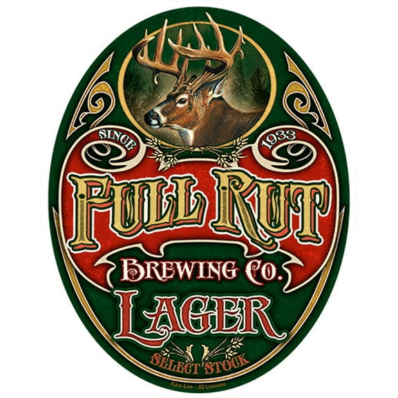 Full Rut Brewing Co Novelty Sign | Indoor/Outdoor | Funny Home Décor for Garages, Living Rooms, Bedroom, Offices | SignMission personalized gift Wall Plaque Decoration
