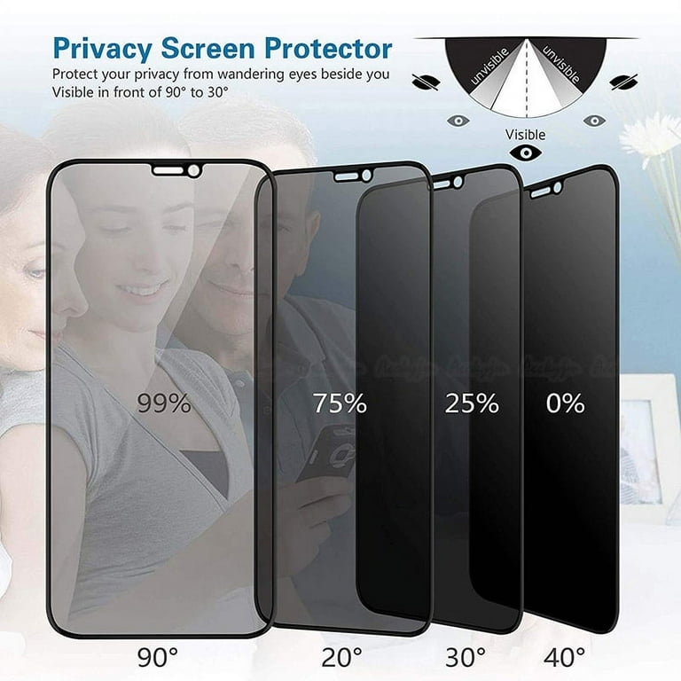 Full Screen Privacy Tempered Glass Anti-spy Film For IPhone 12 Pro
