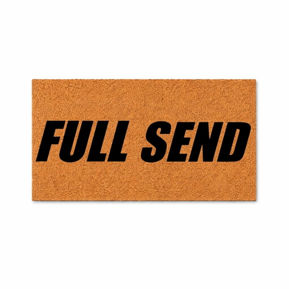 Full Send Doormat, Outdoor Entryway Welcome Mat, Non Slip Door Mat (16x24 inches) WoodByStu 5017