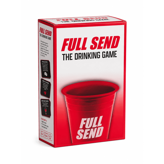 Party Drinking Card Game with Full Size Cup Adult Game Ages 21+