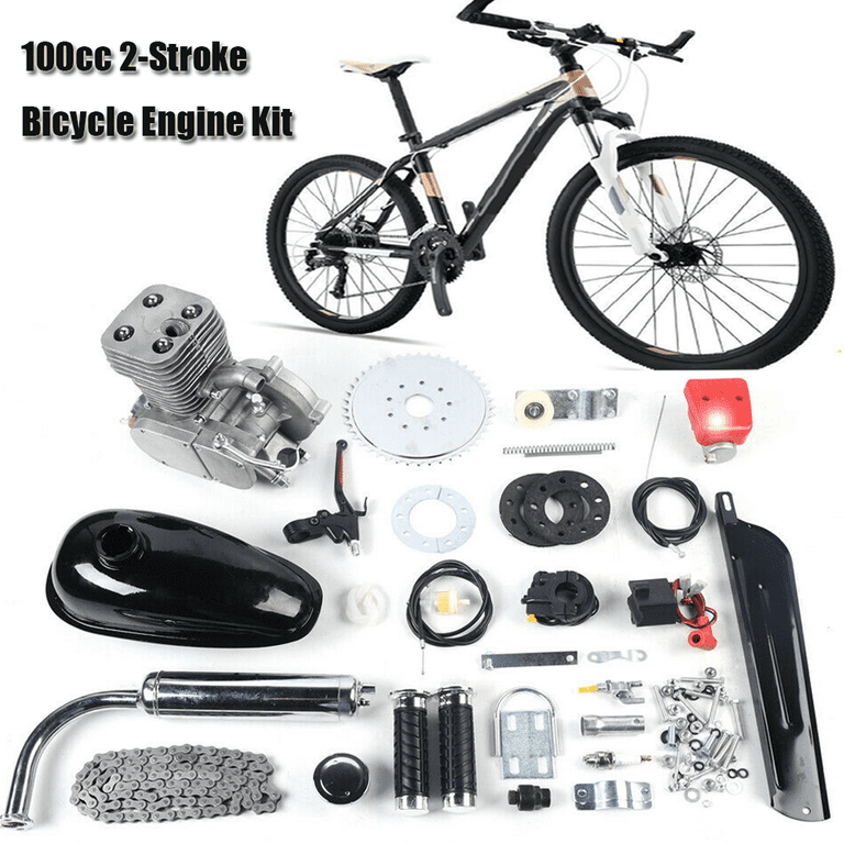 Full Set 100CC Bicycle Motorized 2Stroke Gas Petrol Bike Engine Motor Kit 48km H CDI Ignition 3.2kw 5500r Min