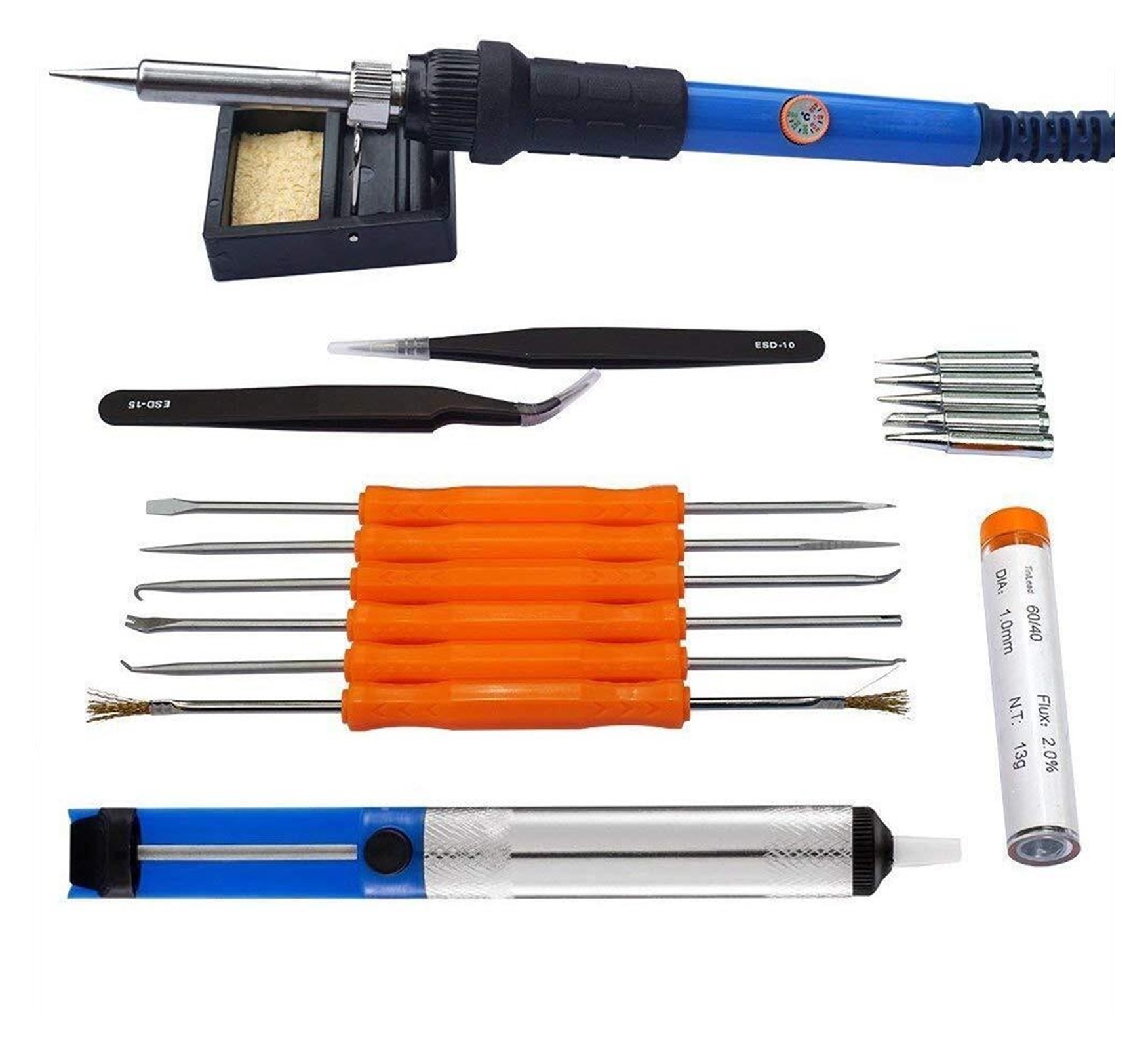 Full Set 60W Electric Soldering Iron Kit With Adjustable Temperature