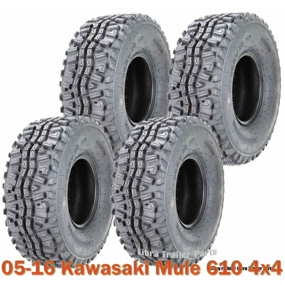 Full Set ATV Tires 24x9-10 & 24x11-10 for 05-16 Kawasaki Mule 610 4x4