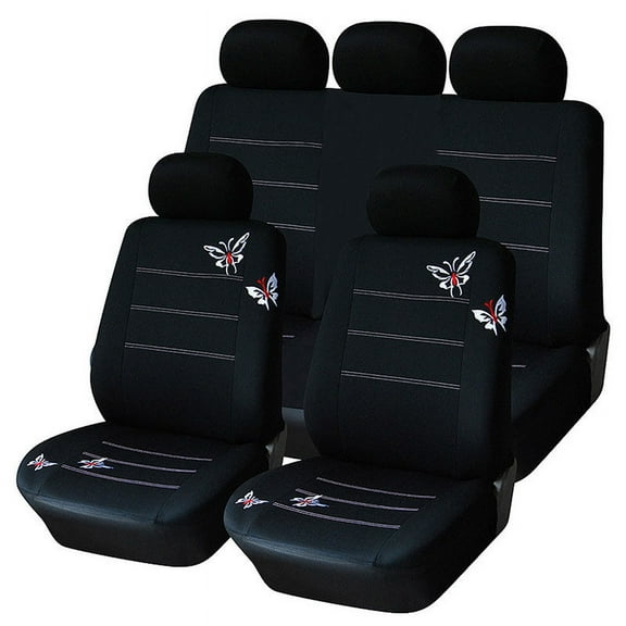 Full Set Car Seat Covers, Automotive Front and Rear Split Bench Protector Cover Set, Light Breathable Durable Washable, Airbag Compatible, Universal for SUV, Truck, RV, Van, Sedan
