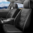 thumbnail image 1 of Full Set Car Seat Covers Compatible with Chevy Trax 2024-2025 Faux Leather Seat Cushion 2 Rows 5 Seats Waterproof Anti-Slip Automotive Interior Accessories (Black&White), 1 of 7