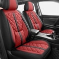 thumbnail image 1 of Full Set Car Seat Covers Compatible with Honda Ridgeline 2006-2014 Faux Leather Seat Cushion 2 Rows 5 Seats Waterproof Anti-Slip Automotive Interior Accessories (Black&Red), 1 of 8