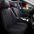 thumbnail image 1 of Full Set Car Seat Covers Fit for Toyota Yaris 2013-2023,5pcs PU Leather Car Seat Cushion Protector Waterproof&Airbag Compatible,Black, 1 of 7