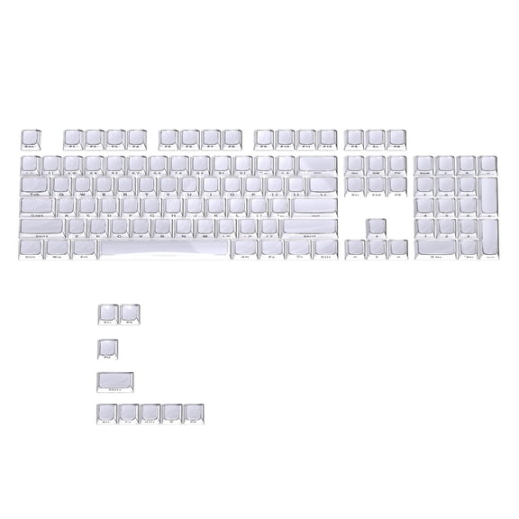 Full Set Of 114 Crystals Clear Side Legends Keycaps for Most Mechanical Keyboards Featuring Smooth Typing Feel