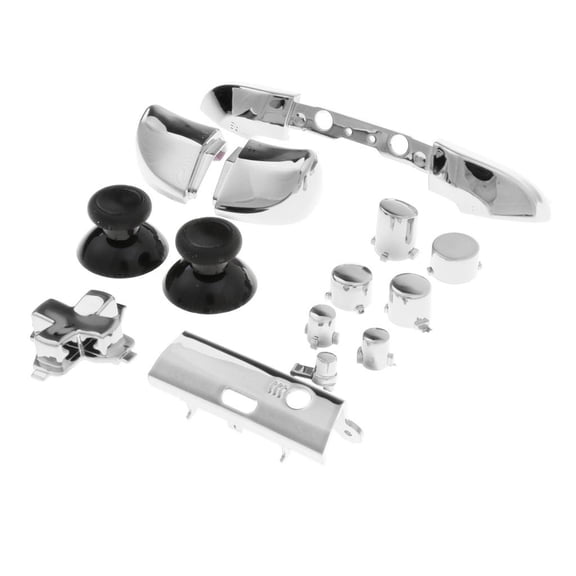 Full Set Plated Buttons RT LB Button Buttons With Thumbstick For Controller Replacement ()