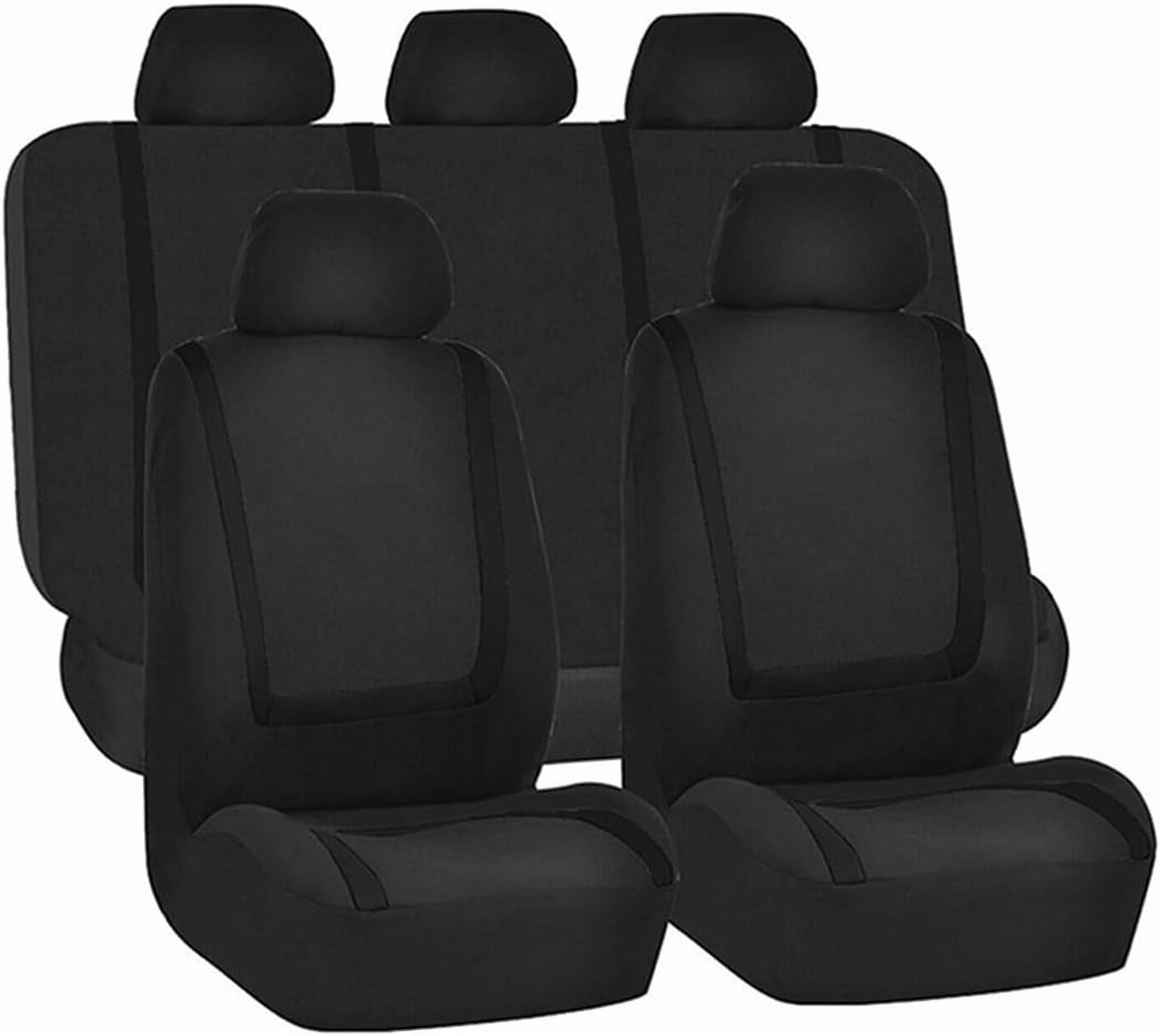 Full Set Premium Cloth Car Seat Covers in Breathable Design for Most Vehicles