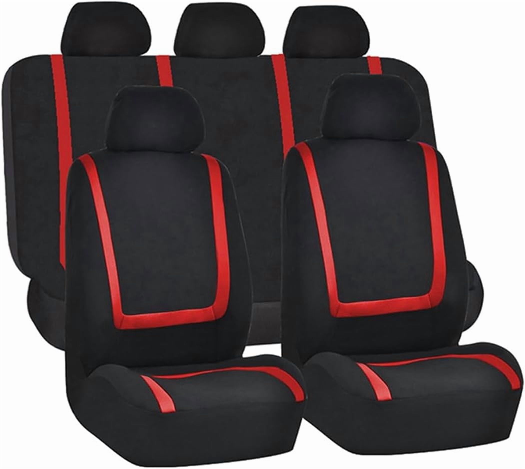 Full Set Premium Cloth Car Seat Covers in Breathable Design for Most Vehicles